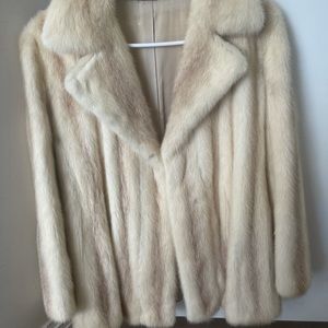 Blonde cross mink short jacket size S